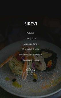 Restoran Dubrovnik Menu Sirevi