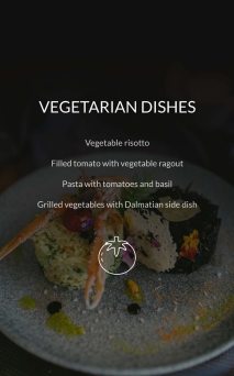 Restaurant Dubrovnik Menu Vegeterian Dishes